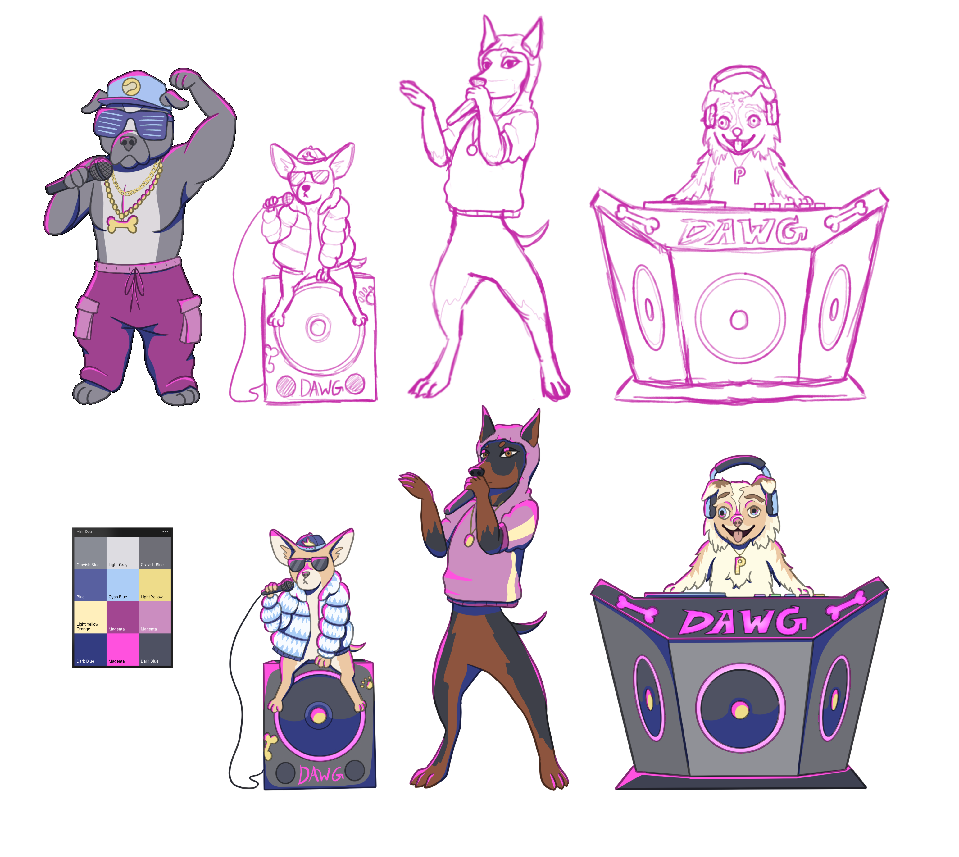 Dog band concept art